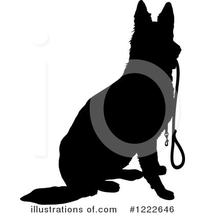 Royalty-Free (RF) German Shepherd Clipart Illustration by Maria Bell - Stock Sample #1222646