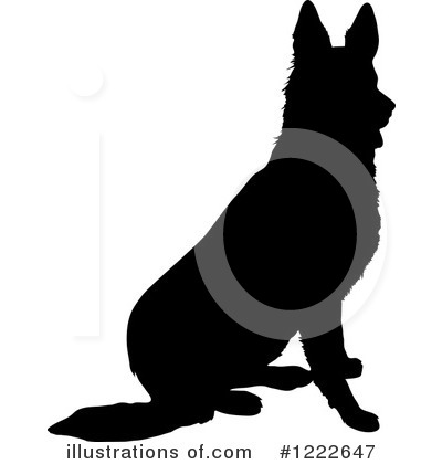 Royalty-Free (RF) German Shepherd Clipart Illustration by Maria Bell - Stock Sample #1222647