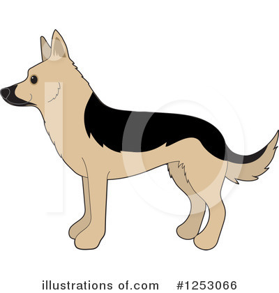 Royalty-Free (RF) German Shepherd Clipart Illustration by Maria Bell - Stock Sample #1253066