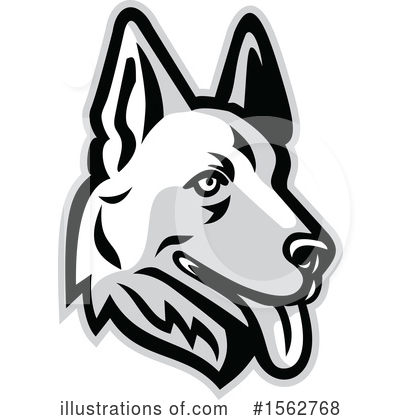 Royalty-Free (RF) German Shepherd Clipart Illustration by patrimonio - Stock Sample #1562768