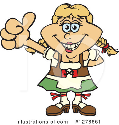 Royalty-Free (RF) German Woman Clipart Illustration by Dennis Holmes Designs - Stock Sample #1278661