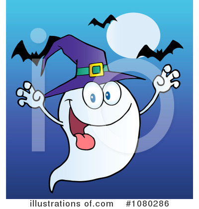 Royalty-Free (RF) Ghost Clipart Illustration by Hit Toon - Stock Sample #1080286