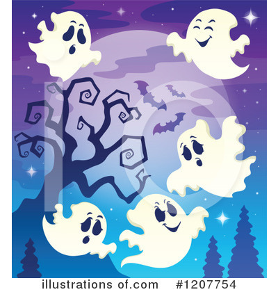 Royalty-Free (RF) Ghost Clipart Illustration by visekart - Stock Sample #1207754