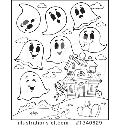 Royalty-Free (RF) Ghost Clipart Illustration by visekart - Stock Sample #1340829