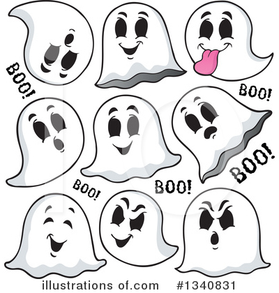 Royalty-Free (RF) Ghost Clipart Illustration by visekart - Stock Sample #1340831
