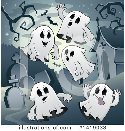 Royalty-Free (RF) Ghost Clipart Illustration by visekart - Stock Sample #1419033