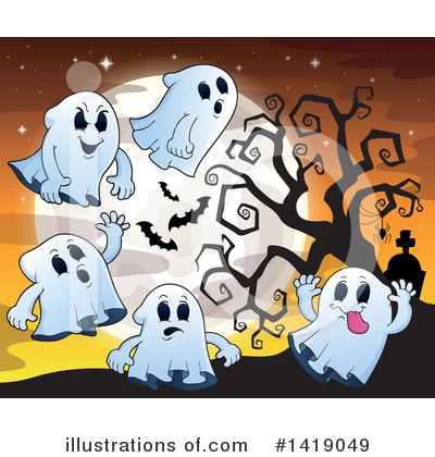 Royalty-Free (RF) Ghost Clipart Illustration by visekart - Stock Sample #1419049