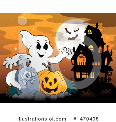 Royalty-Free (RF) Ghost Clipart Illustration by visekart - Stock Sample #1470496