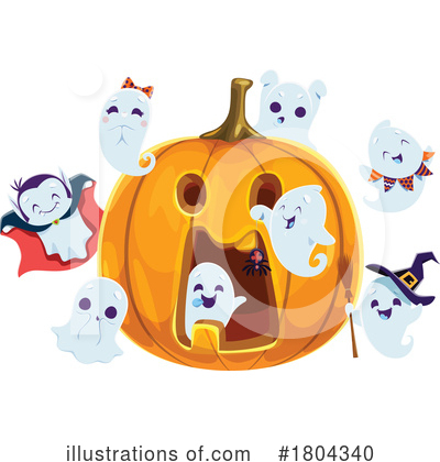 Royalty-Free (RF) Ghost Clipart Illustration by Vector Tradition SM - Stock Sample #1804340