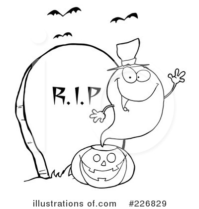 Royalty-Free (RF) Ghost Clipart Illustration by Hit Toon - Stock Sample #226829