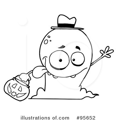 Royalty-Free (RF) Ghost Clipart Illustration by Hit Toon - Stock Sample #95652