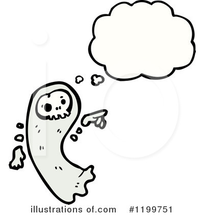 Royalty-Free (RF) Ghost Costume Clipart Illustration by lineartestpilot - Stock Sample #1199751