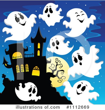 Royalty-Free (RF) Ghosts Clipart Illustration by visekart - Stock Sample #1112669