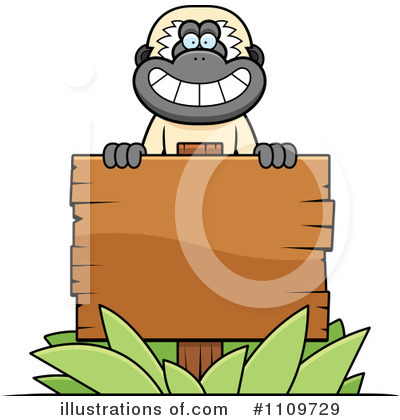 Royalty-Free (RF) Gibbon Monkey Clipart Illustration by Cory Thoman - Stock Sample #1109729