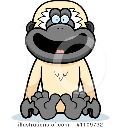 Royalty-Free (RF) Gibbon Monkey Clipart Illustration by Cory Thoman - Stock Sample #1109732