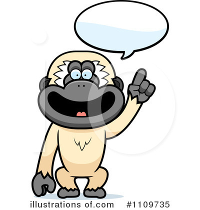 Royalty-Free (RF) Gibbon Monkey Clipart Illustration by Cory Thoman - Stock Sample #1109735