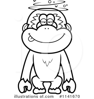 Royalty-Free (RF) Gibbon Monkey Clipart Illustration by Cory Thoman - Stock Sample #1141670