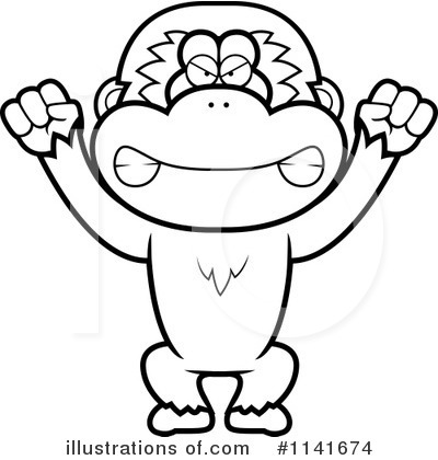Royalty-Free (RF) Gibbon Monkey Clipart Illustration by Cory Thoman - Stock Sample #1141674