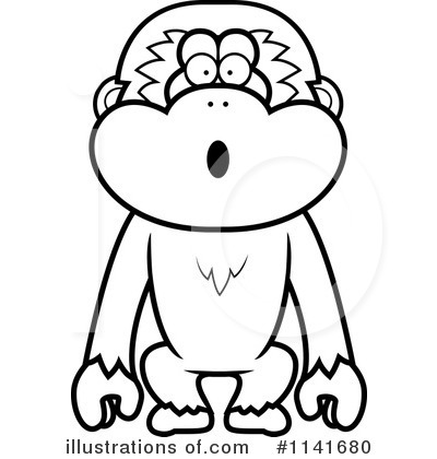Royalty-Free (RF) Gibbon Monkey Clipart Illustration by Cory Thoman - Stock Sample #1141680