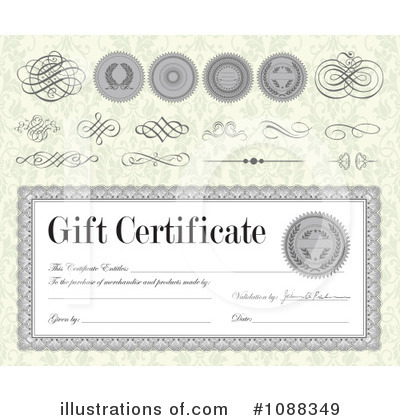 Royalty-Free (RF) Gift Certificate Clipart Illustration by BestVector - Stock Sample #1088349