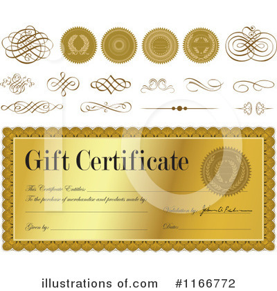 Royalty-Free (RF) Gift Certificate Clipart Illustration by BestVector - Stock Sample #1166772