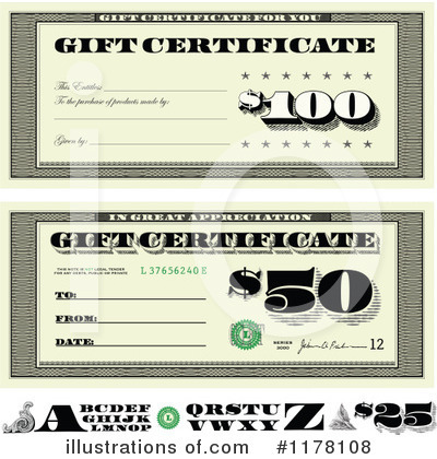 Gift Certificate Clipart #1178108 by BestVector