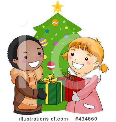 Royalty-Free (RF) Gift Exchange Clipart Illustration by BNP Design Studio - Stock Sample #434660