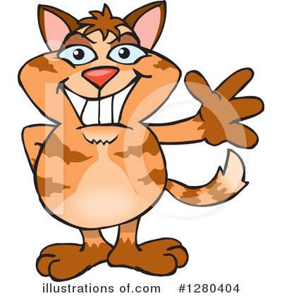 Royalty-Free (RF) Ginger Cat Clipart Illustration by Dennis Holmes Designs - Stock Sample #1280404