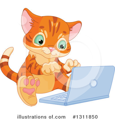 Royalty-Free (RF) Ginger Cat Clipart Illustration by Pushkin - Stock Sample #1311850