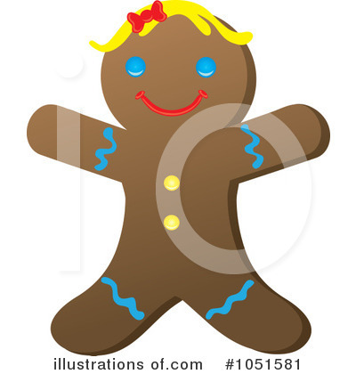 Royalty-Free (RF) Gingerbread Clipart Illustration by Rosie Piter - Stock Sample #1051581