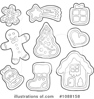Royalty-Free (RF) Gingerbread Clipart Illustration by visekart - Stock Sample #1088158