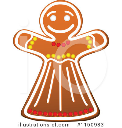 Royalty-Free (RF) Gingerbread Cookie Clipart Illustration by Vector Tradition SM - Stock Sample #1150983
