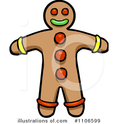 Royalty-Free (RF) Gingerbread Man Clipart Illustration by Cartoon Solutions - Stock Sample #1106599