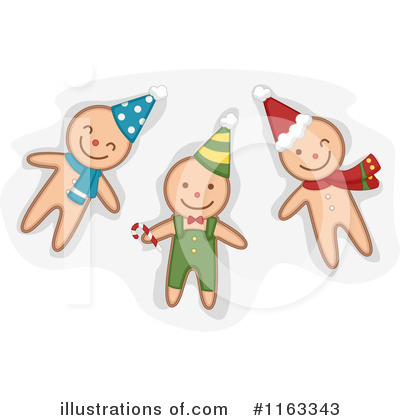 Royalty-Free (RF) Gingerbread Man Clipart Illustration by BNP Design Studio - Stock Sample #1163343
