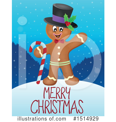 Royalty-Free (RF) Gingerbread Man Clipart Illustration by visekart - Stock Sample #1514929