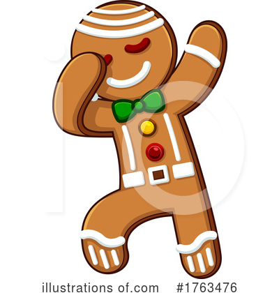 Royalty-Free (RF) Gingerbread Man Clipart Illustration by Hit Toon - Stock Sample #1763476