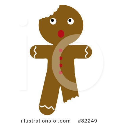 Royalty-Free (RF) Gingerbread Man Clipart Illustration by Pams Clipart - Stock Sample #82249