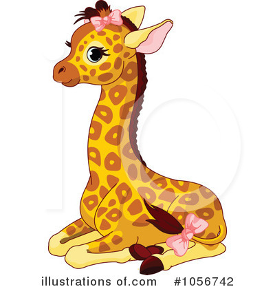 Royalty-Free (RF) Giraffe Clipart Illustration by Pushkin - Stock Sample #1056742