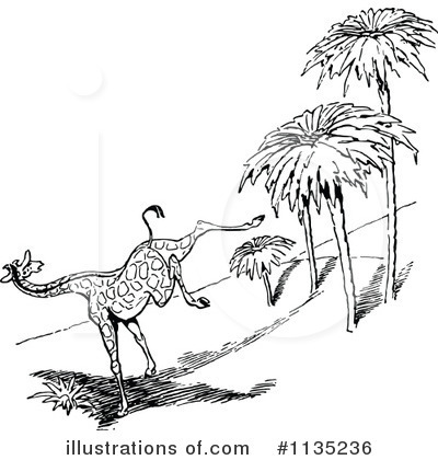 Royalty-Free (RF) Giraffe Clipart Illustration by Prawny Vintage - Stock Sample #1135236