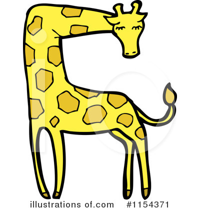 Royalty-Free (RF) Giraffe Clipart Illustration by lineartestpilot - Stock Sample #1154371