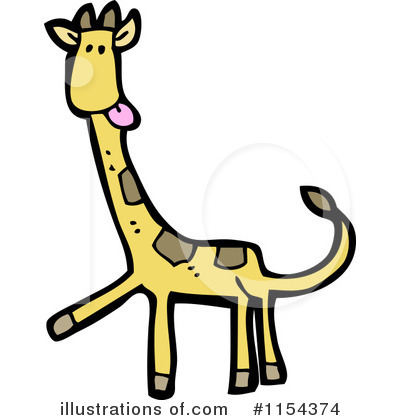 Royalty-Free (RF) Giraffe Clipart Illustration by lineartestpilot - Stock Sample #1154374