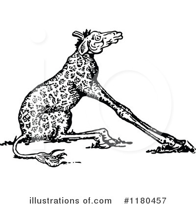 Royalty-Free (RF) Giraffe Clipart Illustration by Prawny Vintage - Stock Sample #1180457