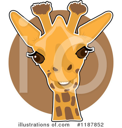 Giraffe Clipart #1187852 by Maria Bell