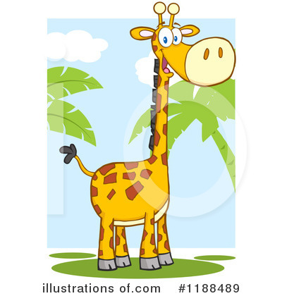 Royalty-Free (RF) Giraffe Clipart Illustration by Hit Toon - Stock Sample #1188489