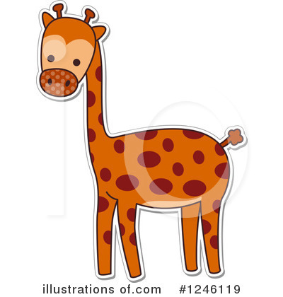 Royalty-Free (RF) Giraffe Clipart Illustration by BNP Design Studio - Stock Sample #1246119