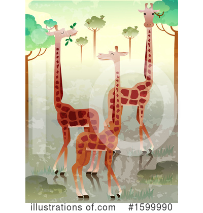 Royalty-Free (RF) Giraffe Clipart Illustration by BNP Design Studio - Stock Sample #1599990
