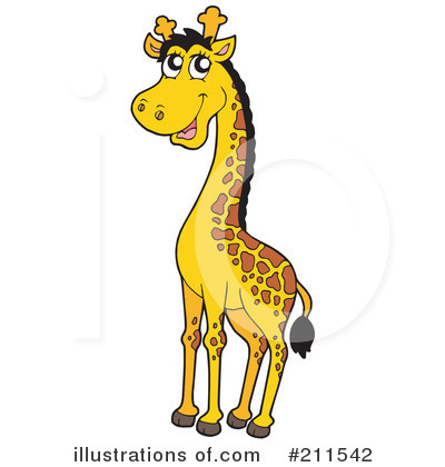 Royalty-Free (RF) Giraffe Clipart Illustration by visekart - Stock Sample #211542