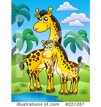 Royalty-Free (RF) Giraffe Clipart Illustration by visekart - Stock Sample #221267