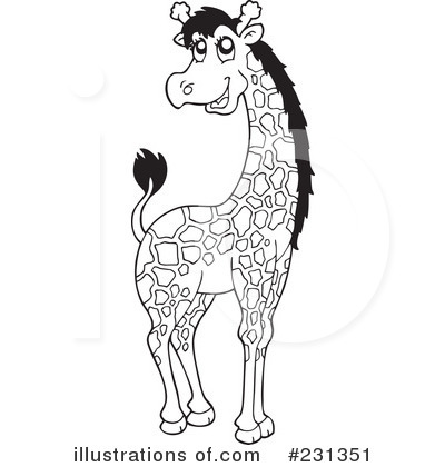 Royalty-Free (RF) Giraffe Clipart Illustration by visekart - Stock Sample #231351