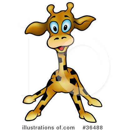 Royalty-Free (RF) Giraffe Clipart Illustration by dero - Stock Sample #36488